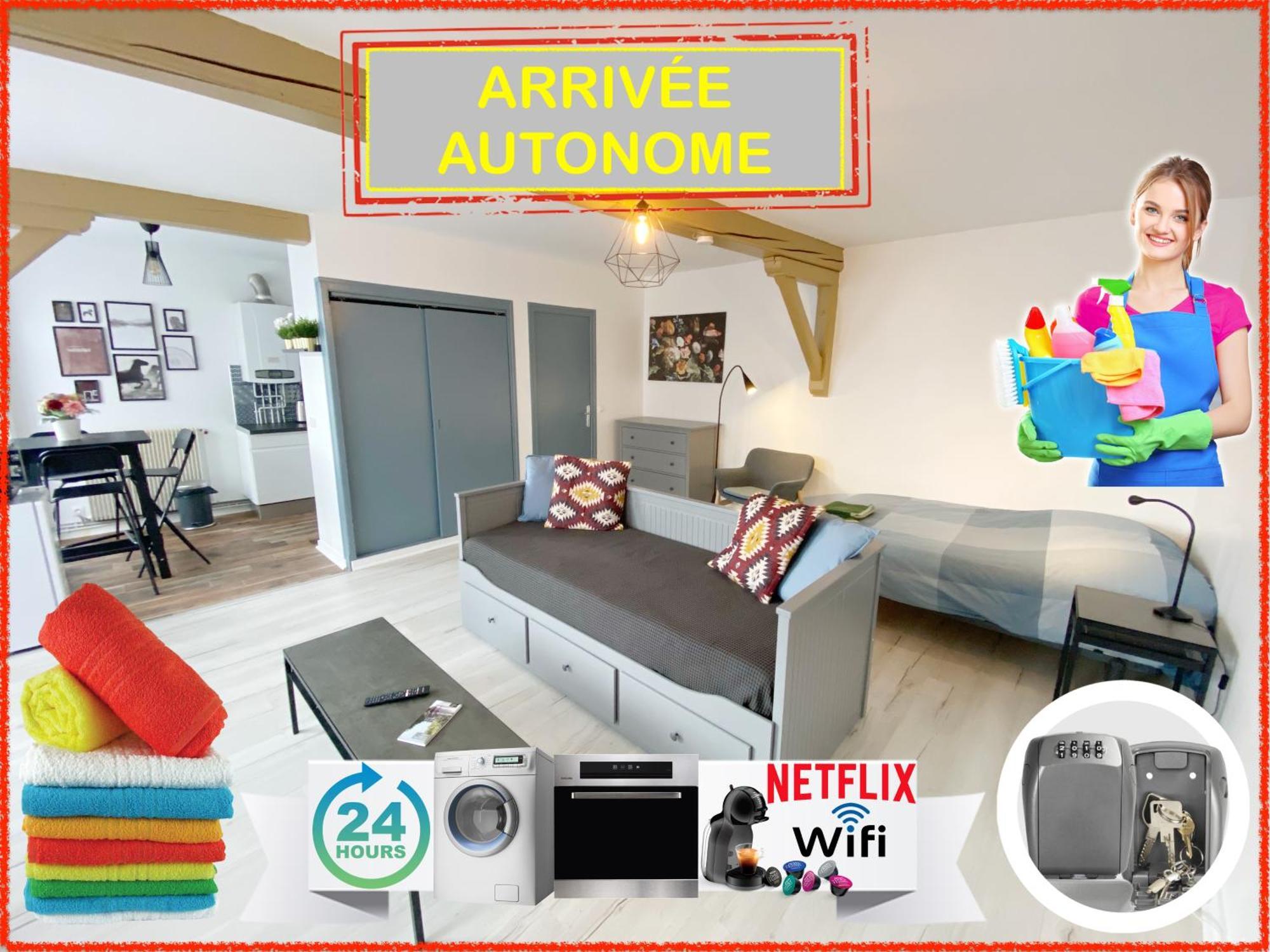 015 Chic & Cosy Studio 41M2 Hypercentre Wifi Smart Tv Netflix Saint-Etienne  Exterior foto